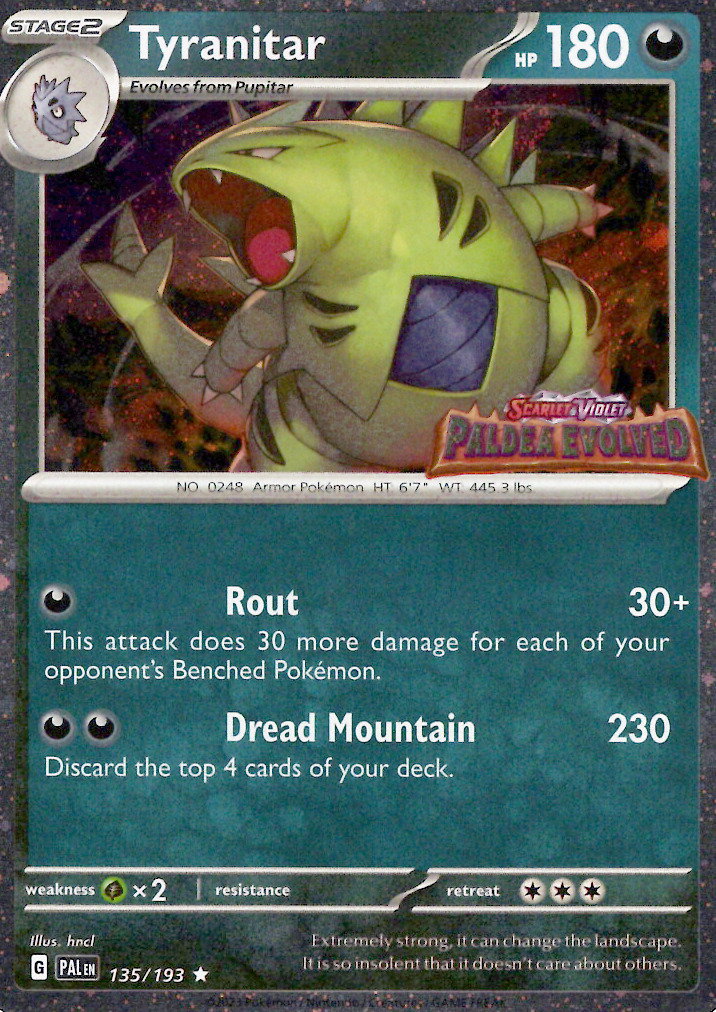 Tyranitar (Paldea Evolved Stamp)