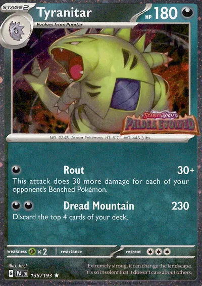 Tyranitar (Paldea Evolved Stamp)
