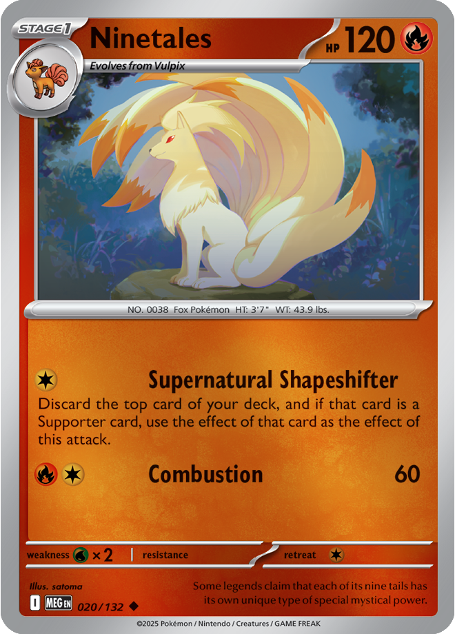 Ninetales 020/132 — Mega Evolution