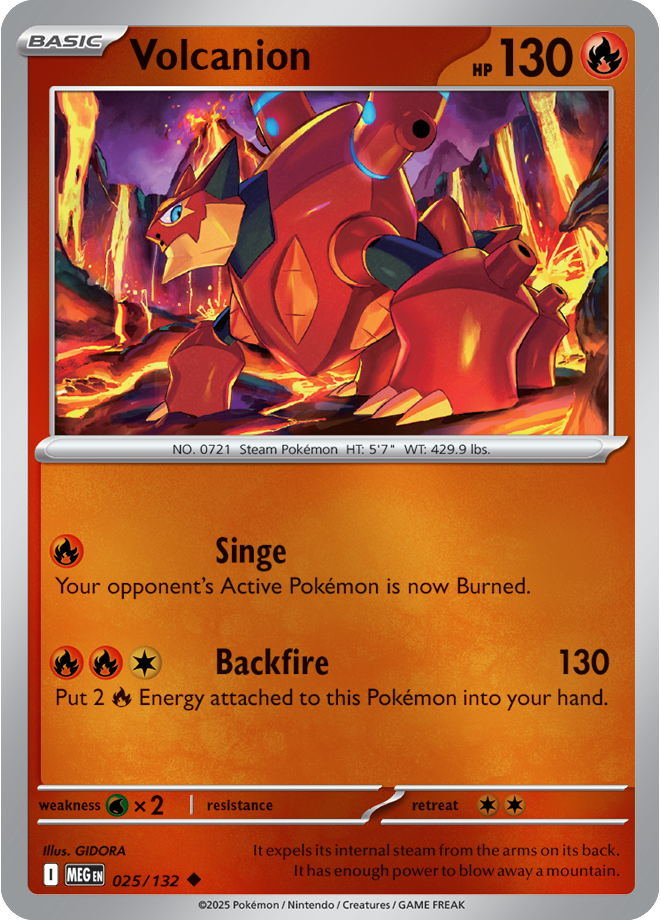 Volcanion 025/132 — Mega Evolution