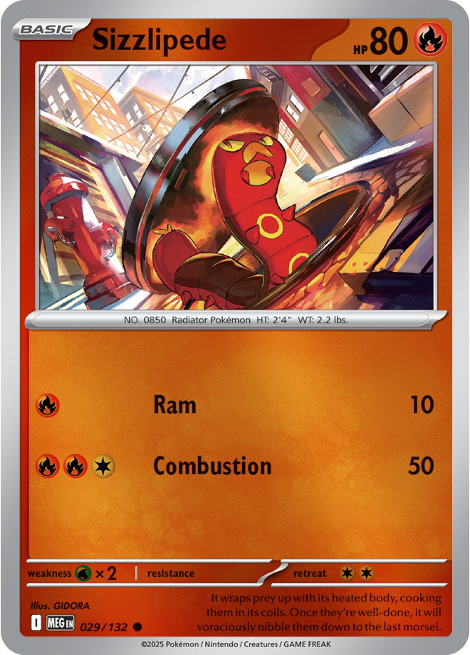 Sizzlipede 029/132 — Mega Evolution