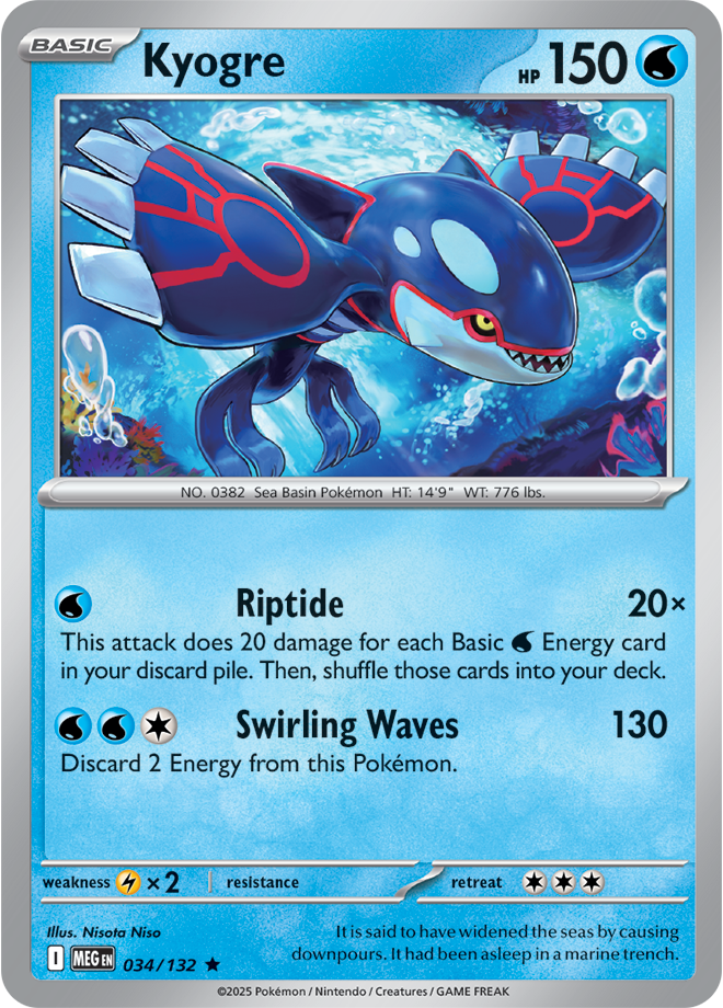 Kyogre 034/132 — Mega Evolution