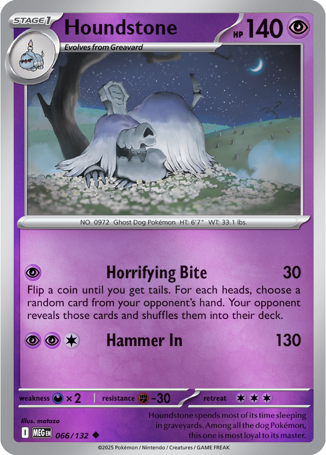 Houndstone 066/132 — Mega Evolution