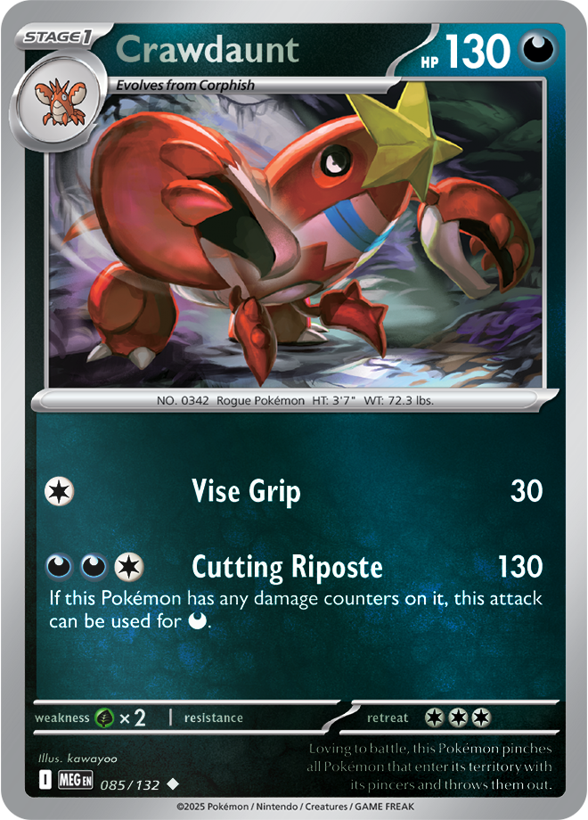 Crawdaunt 085/132 — Mega Evolution