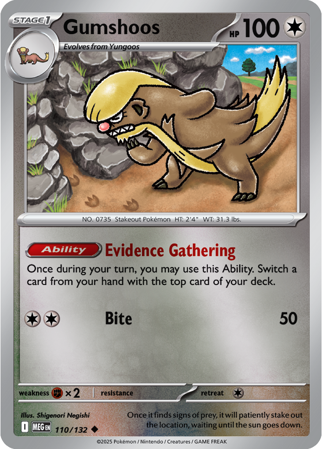 Gumshoos 110/132 — Mega Evolution