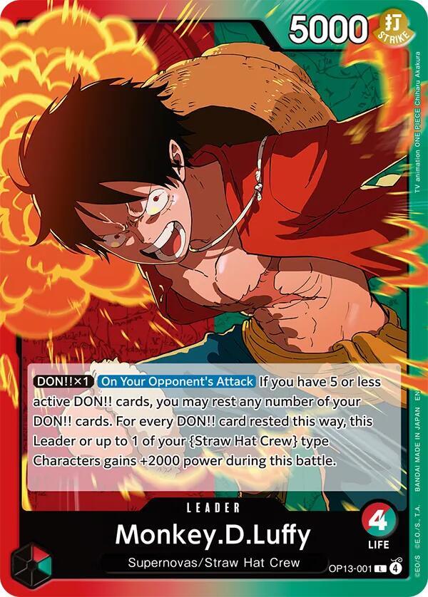 one piece tcg carrying on his will card list OP-13 Cards: (English Translated)  TOP DECKS The 10 Strongest One Piece