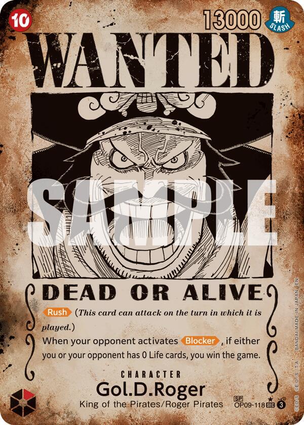 Gol.D.Roger - OP09-118 (SP) (Wanted Poster) 118