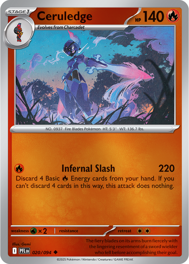 Ceruledge 020/094 — Phantasmal Flames