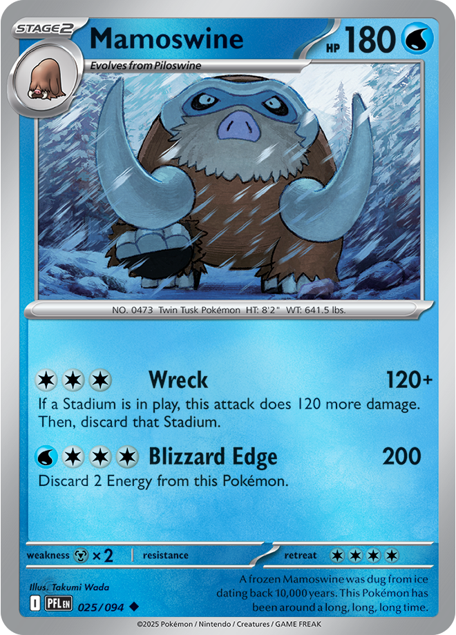 Mamoswine 025/094 — Phantasmal Flames