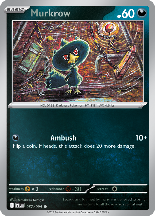 Murkrow 057/094 — Phantasmal Flames