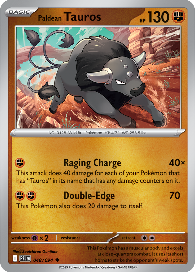 Paldean Tauros 048/094 — Phantasmal Flames
