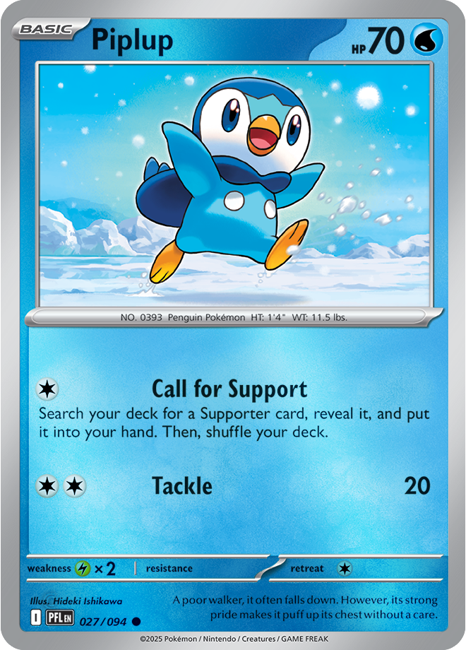 Piplup 027/094 — Phantasmal Flames