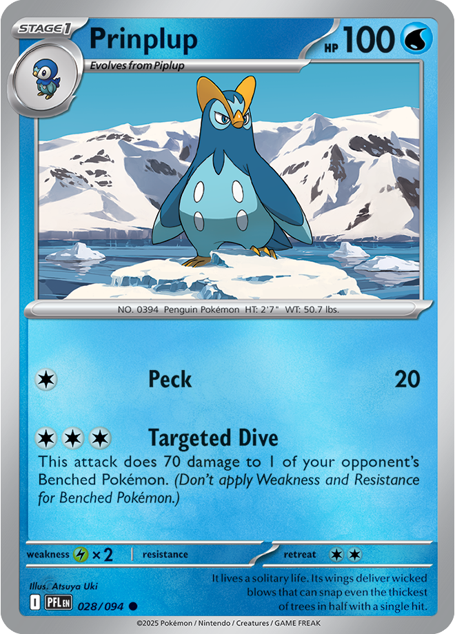 Prinplup 028/094 — Phantasmal Flames