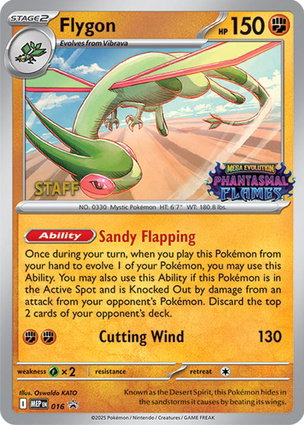 Flygon (Prerelease) [Staff] 016 — Mega Evolution Promos