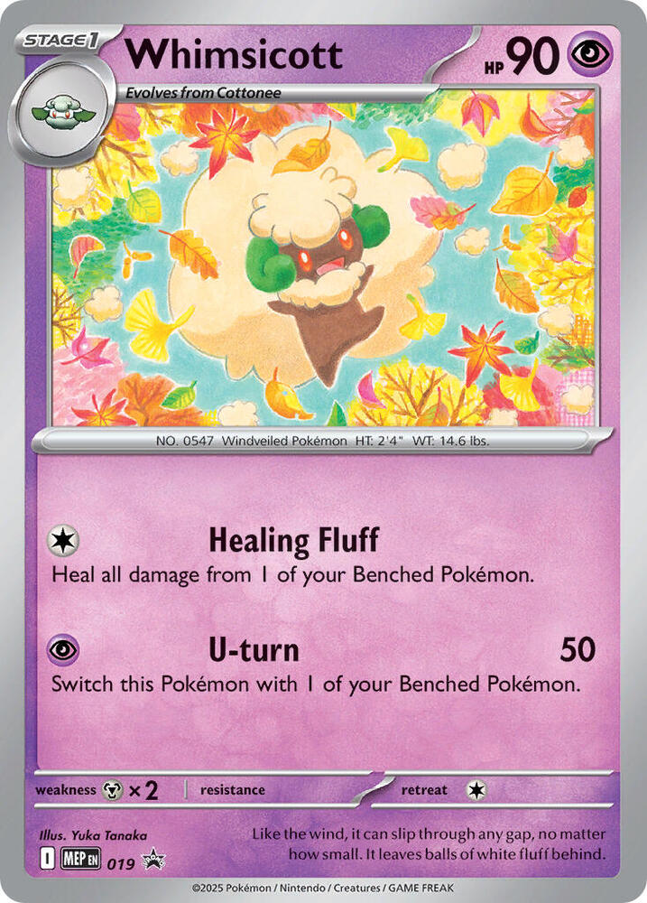 Whimsicott (Cosmos Holo) 019 — Mega Evolution Promos