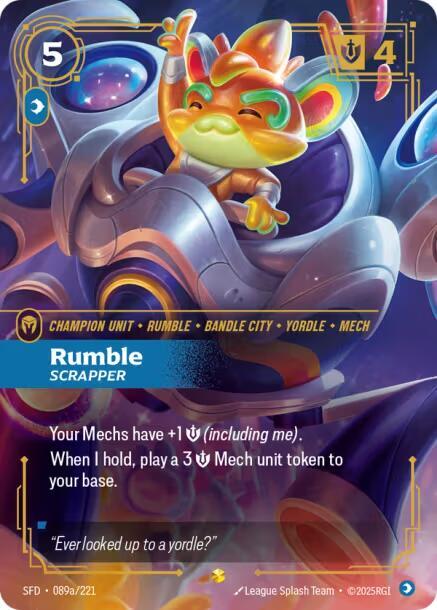 Rumble - Scrapper (Alternate Art) - 089a/221 - Spiritforged Riftbound ...