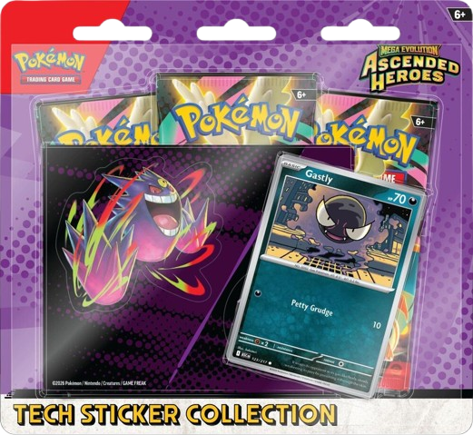 Mega Evolution: Ascended Heroes Tech Sticker Collection - Gastly