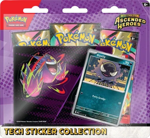 Mega Evolution: Ascended Heroes Tech Sticker Collection - Gastly