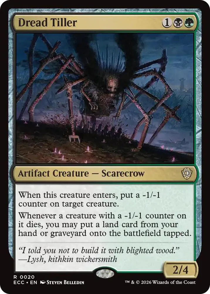 Dread Tiller - 20 - Commander: Lorwyn Eclipsed Magic: The Gathering - Collectr Dread Tiller - 20 - Commander: Lorwyn Eclipsed Magic: The Gathering - Collectr