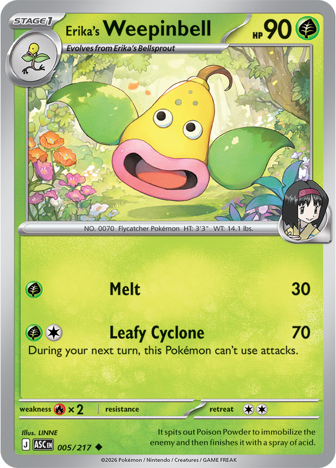Erika's Weepinbell 005/217 — Ascended Heroes