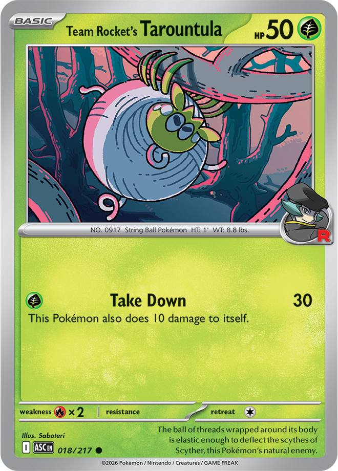 Team Rocket's Tarountula 018/217 — Ascended Heroes