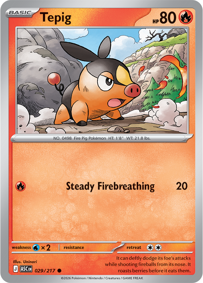 Tepig 029/217 — Ascended Heroes