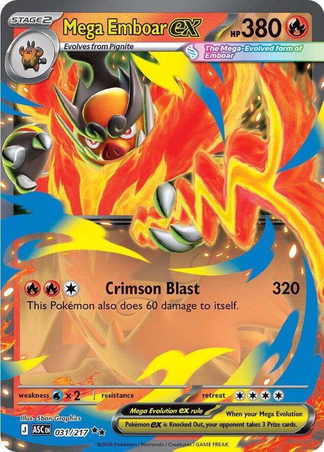 Mega Emboar ex 031/217 — Ascended Heroes