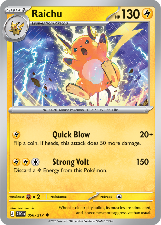 Raichu 056/217 — Ascended Heroes