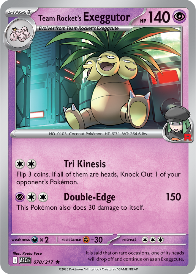 Team Rocket's exeggutor 078/217 — Ascended Heroes