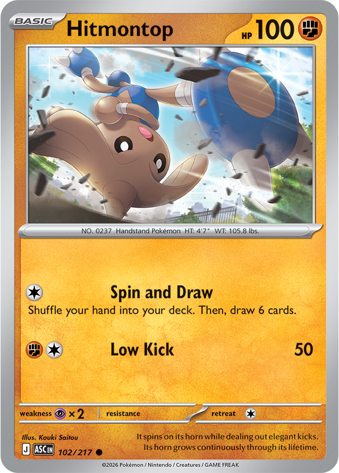 Hitmontop 102/217 — Ascended Heroes