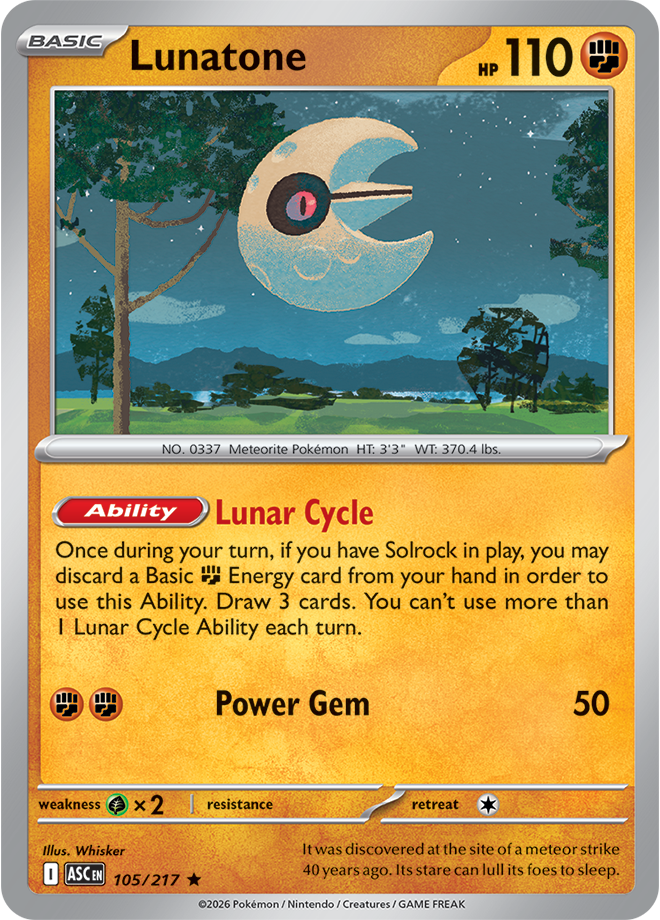 Lunatone 105/217 — Ascended Heroes