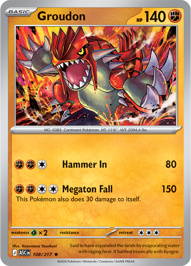 Groudon 108/217 — Ascended Heroes