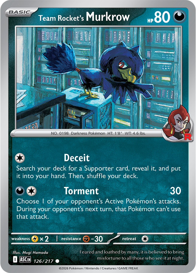 Team Rocket's Murkrow 126/217 — Ascended Heroes