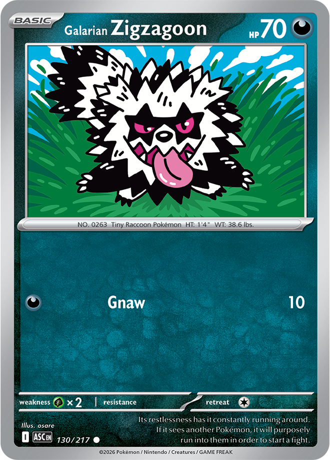 Galarian Zigzagoon 130/217 — Ascended Heroes