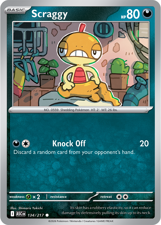 Scraggy 134/217 — Ascended Heroes