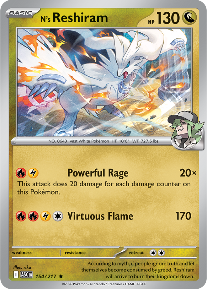 N's Reshiram 154/217 — Ascended Heroes