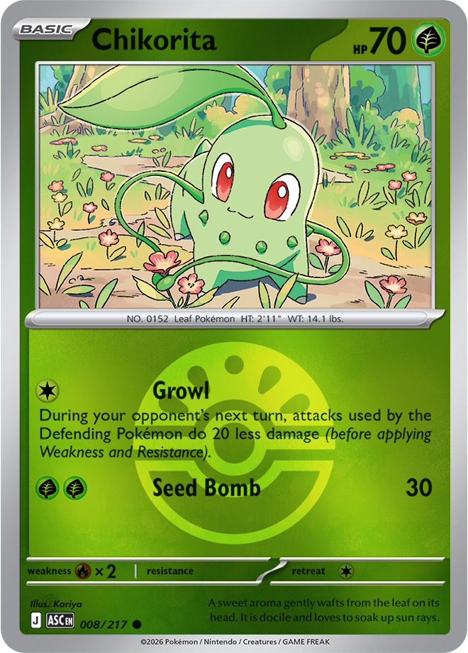 Chikorita (Friend Ball) 008/217 — Ascended Heroes