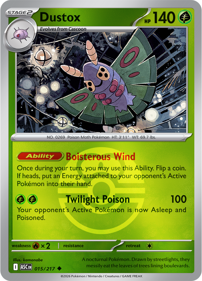 Dustox (Love Ball) 015/217 — Ascended Heroes