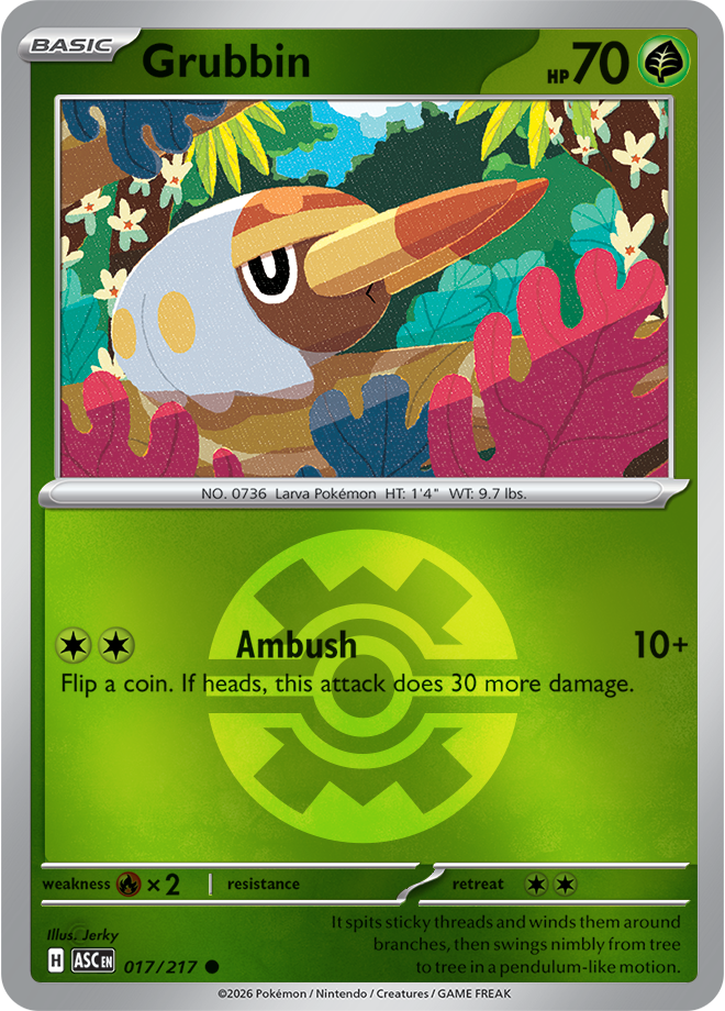 Grubbin (Quick Ball) 017/217 — Ascended Heroes