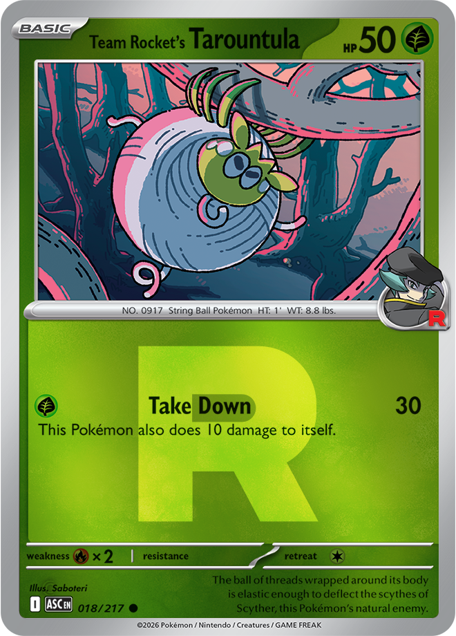 Team Rocket's Tarountula (Team Rocket) 018/217 — Ascended Heroes