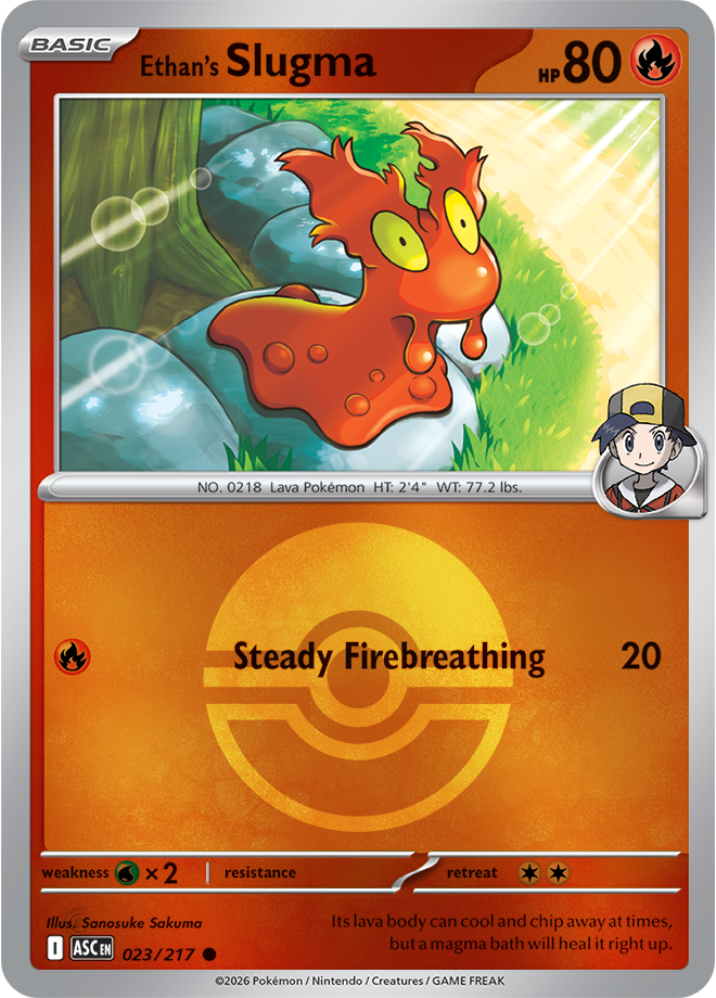 Ethan's Slugma (Poke Ball) 023/217 — Ascended Heroes