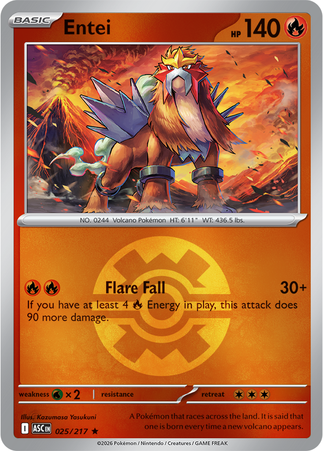 Entei (Quick Ball) 025/217 — Ascended Heroes