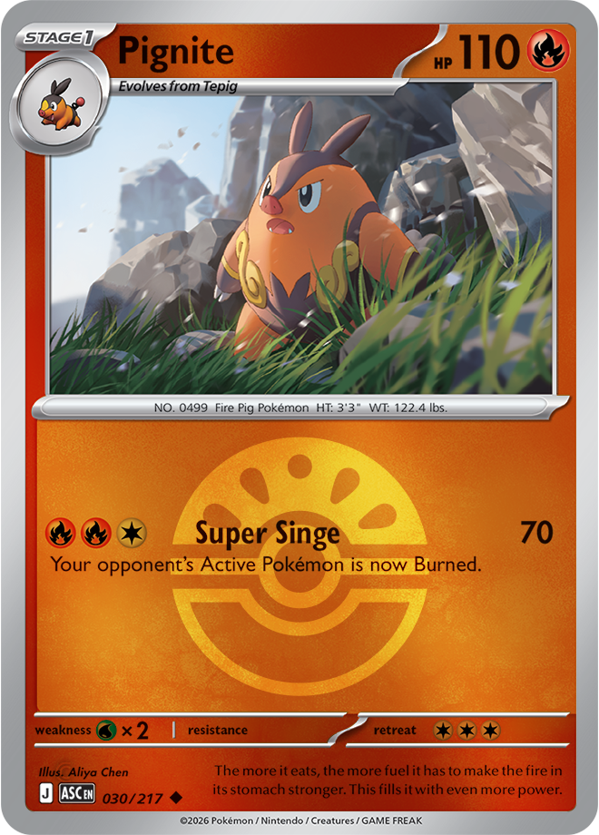 Pignite (Friend Ball) 030/217 — Ascended Heroes