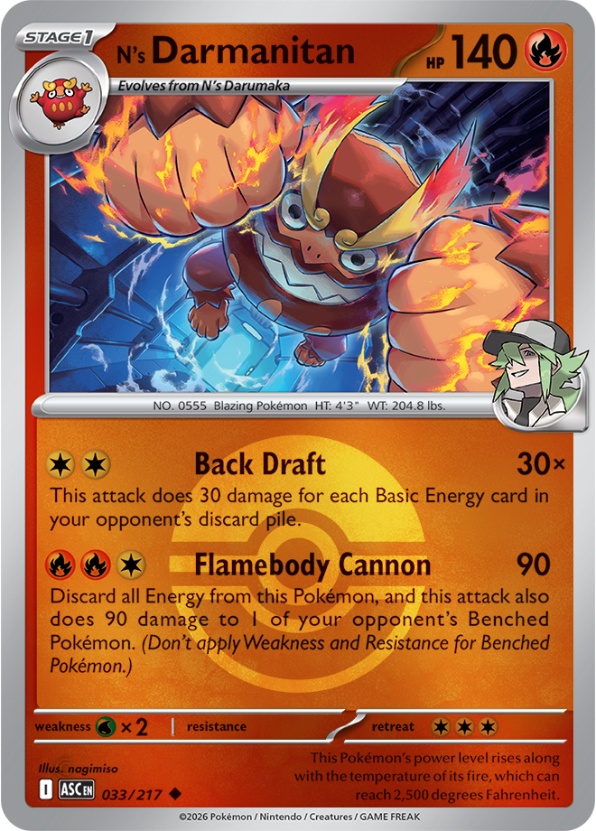 N's Darmanitan (Poke Ball) 033/217 — Ascended Heroes