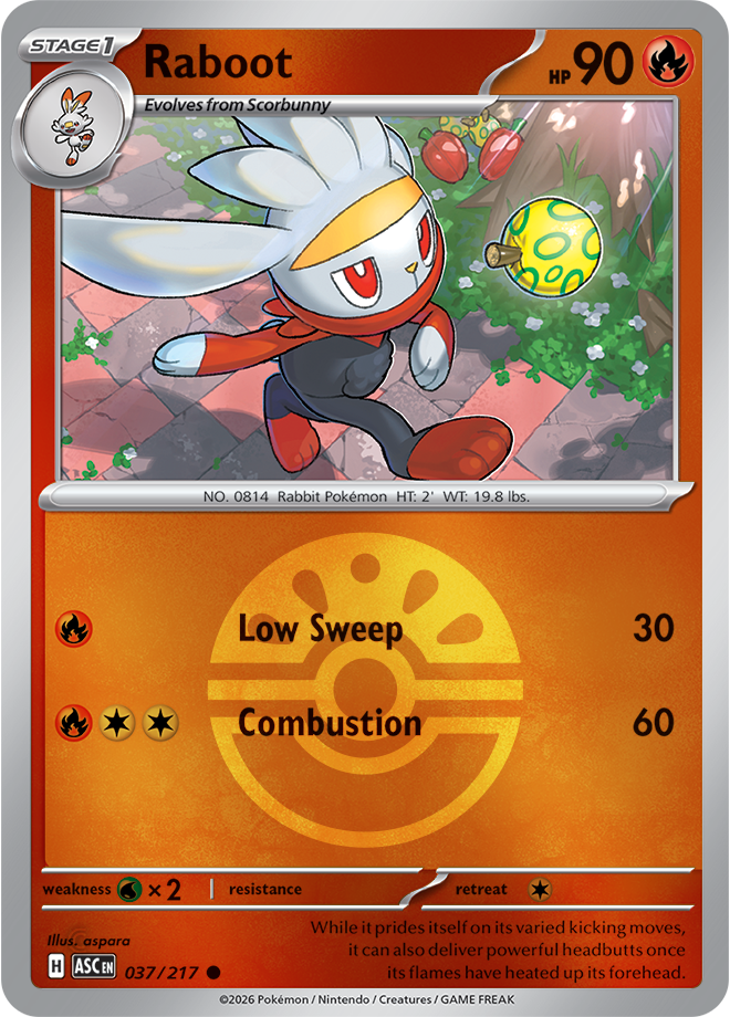 Raboot (Friend Ball) 037/217 — Ascended Heroes