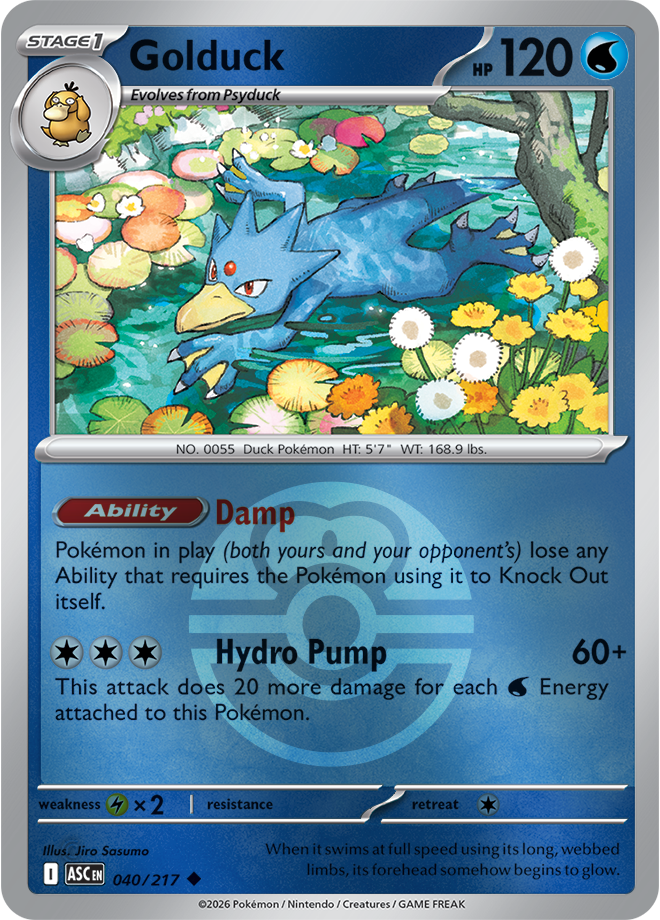 Golduck (Love Ball) 040/217 — Ascended Heroes