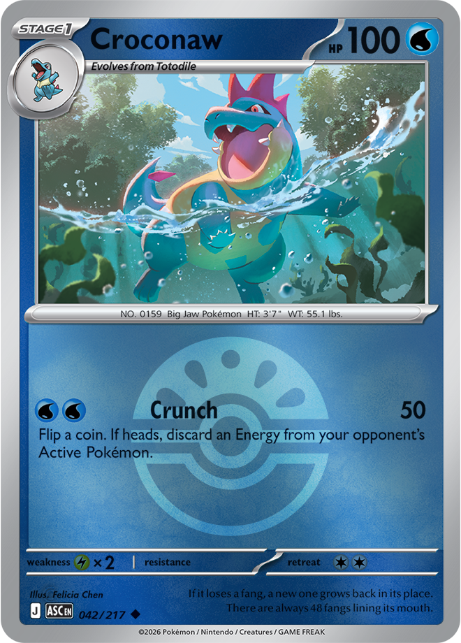 Croconaw (Friend Ball) 042/217 — Ascended Heroes