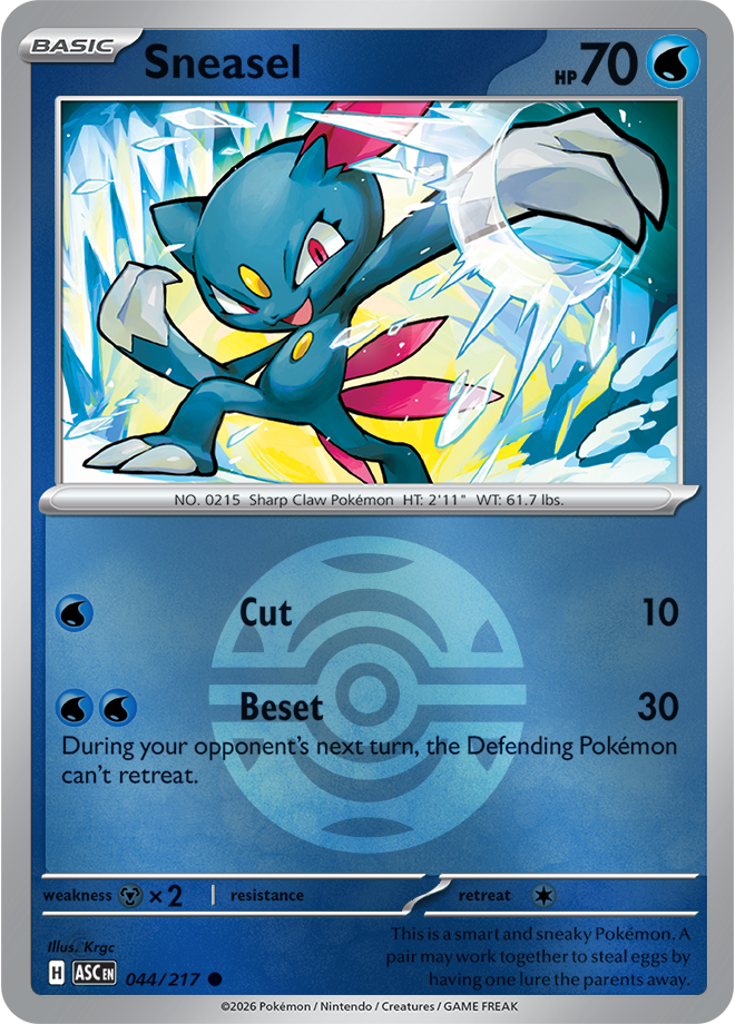 Sneasel (Dusk Ball) 044/217 — Ascended Heroes