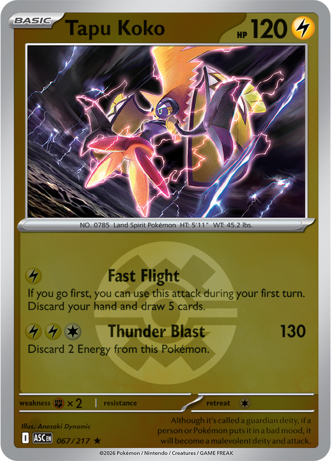 Tapu Koko (Quick Ball) 067/217 — Ascended Heroes