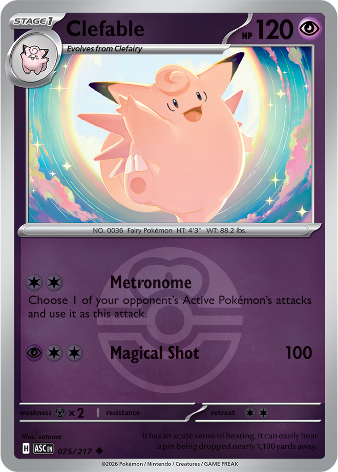 Clefable (Love Ball) 075/217 — Ascended Heroes